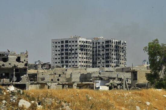 Situation in Qaboun neighborhood in Damascus suburb