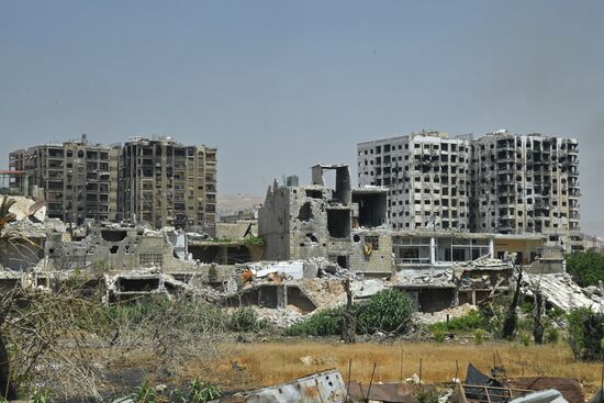 Situation in Qaboun neighborhood in Damascus suburb