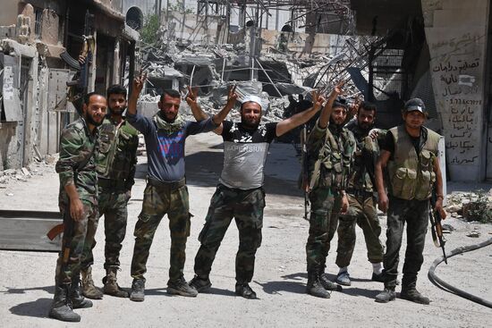 Situation in Qaboun neighborhood in Damascus suburb