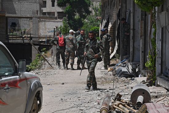 Situation in Qaboun neighborhood in Damascus suburb