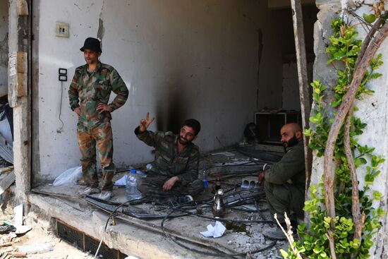 Situation in Qaboun neighborhood in Damascus suburb