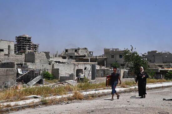 Situation in Qaboun neighborhood in Damascus suburb