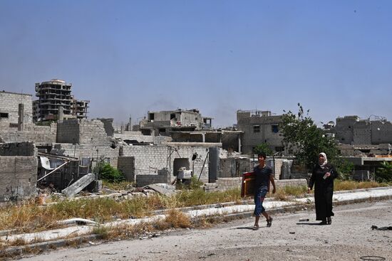 Situation in Qaboun neighborhood in Damascus suburb