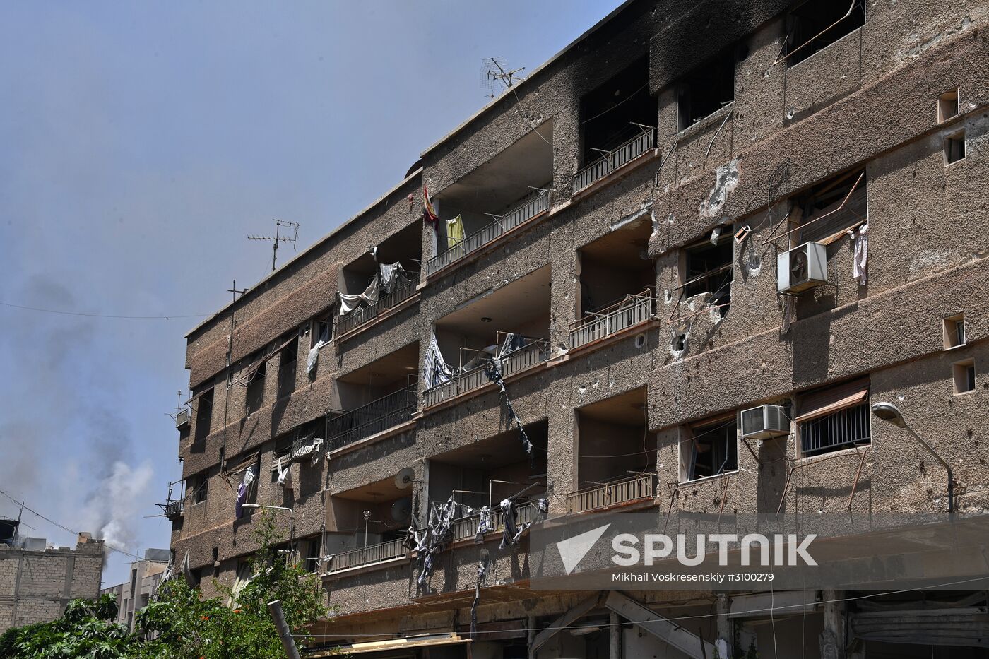 Situation in Qaboun neighborhood in Damascus suburb