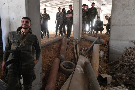 Situation in Qaboun neighborhood in Damascus suburb