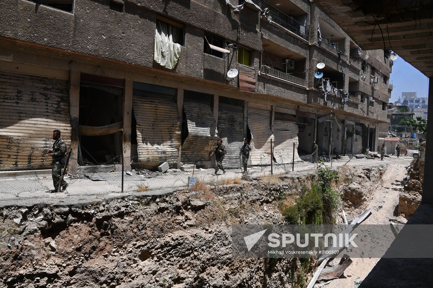 Situation in Qaboun neighborhood in Damascus suburb