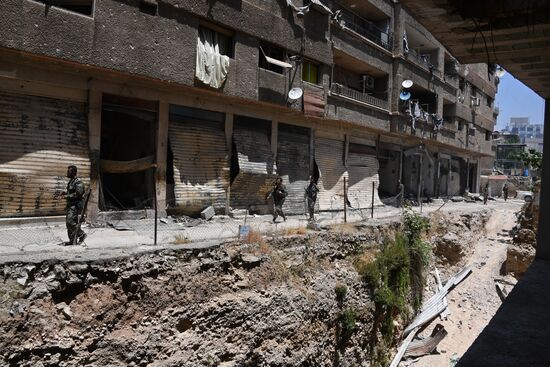 Situation in Qaboun neighborhood in Damascus suburb