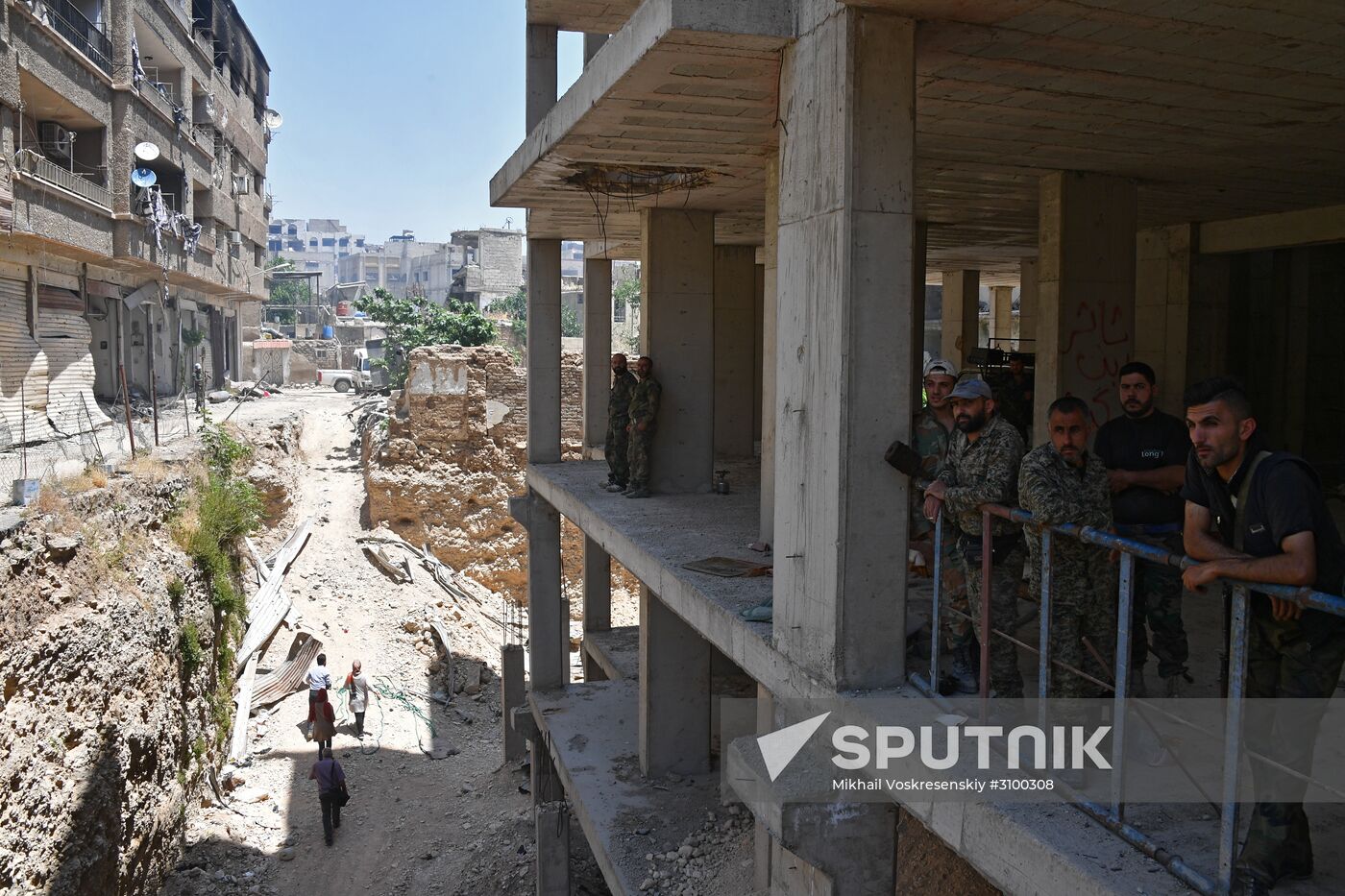 Situation in Qaboun neighborhood in Damascus suburb