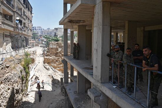 Situation in Qaboun neighborhood in Damascus suburb