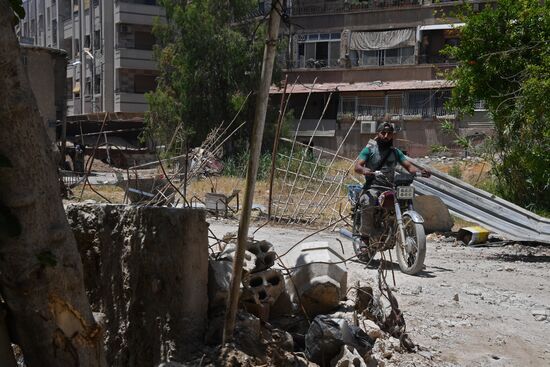 Situation in Qaboun neighborhood in Damascus suburb