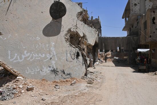 Situation in Qaboun neighborhood in Damascus suburb