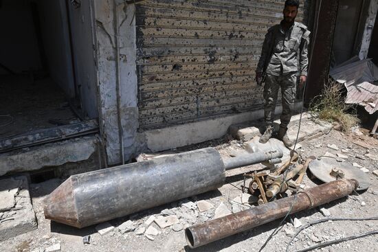 Situation in Qaboun neighborhood in Damascus suburb