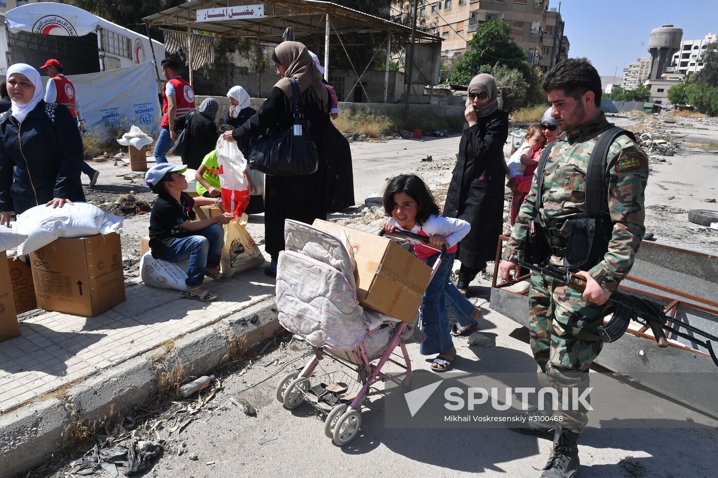 Situation in Qaboun neighborhood in Damascus suburb