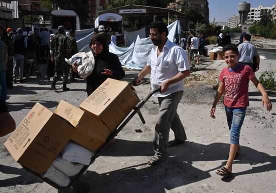 Situation in Qaboun neighborhood in Damascus suburb