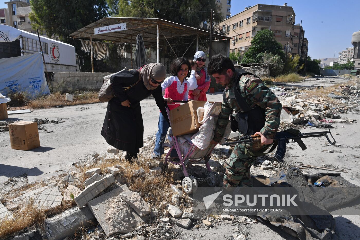 Situation in Qaboun neighborhood in Damascus suburb