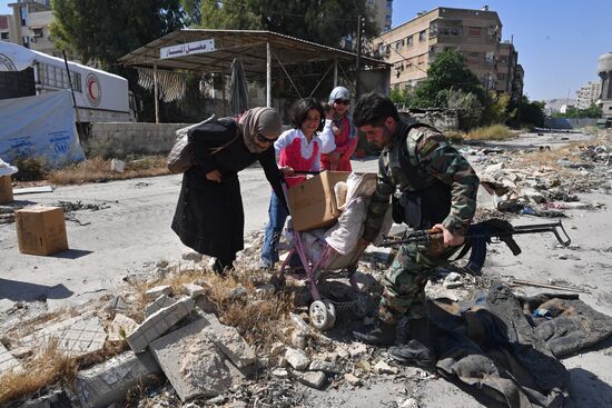 Situation in Qaboun neighborhood in Damascus suburb