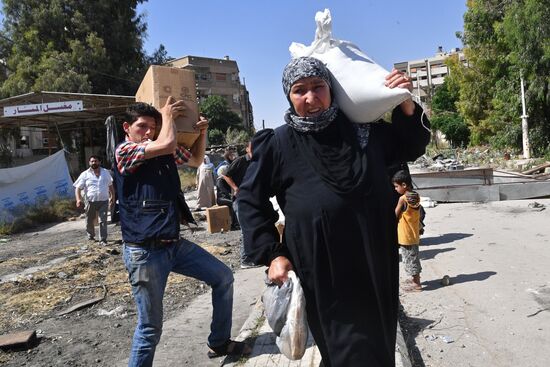 Situation in Qaboun neighborhood in Damascus suburb