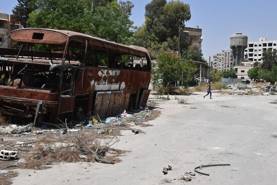 Situation in Qaboun neighborhood in Damascus suburb