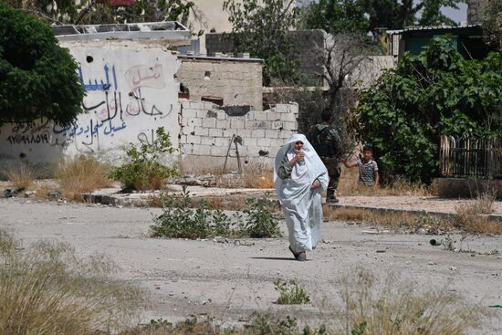 Situation in Qaboun neighborhood in Damascus suburb