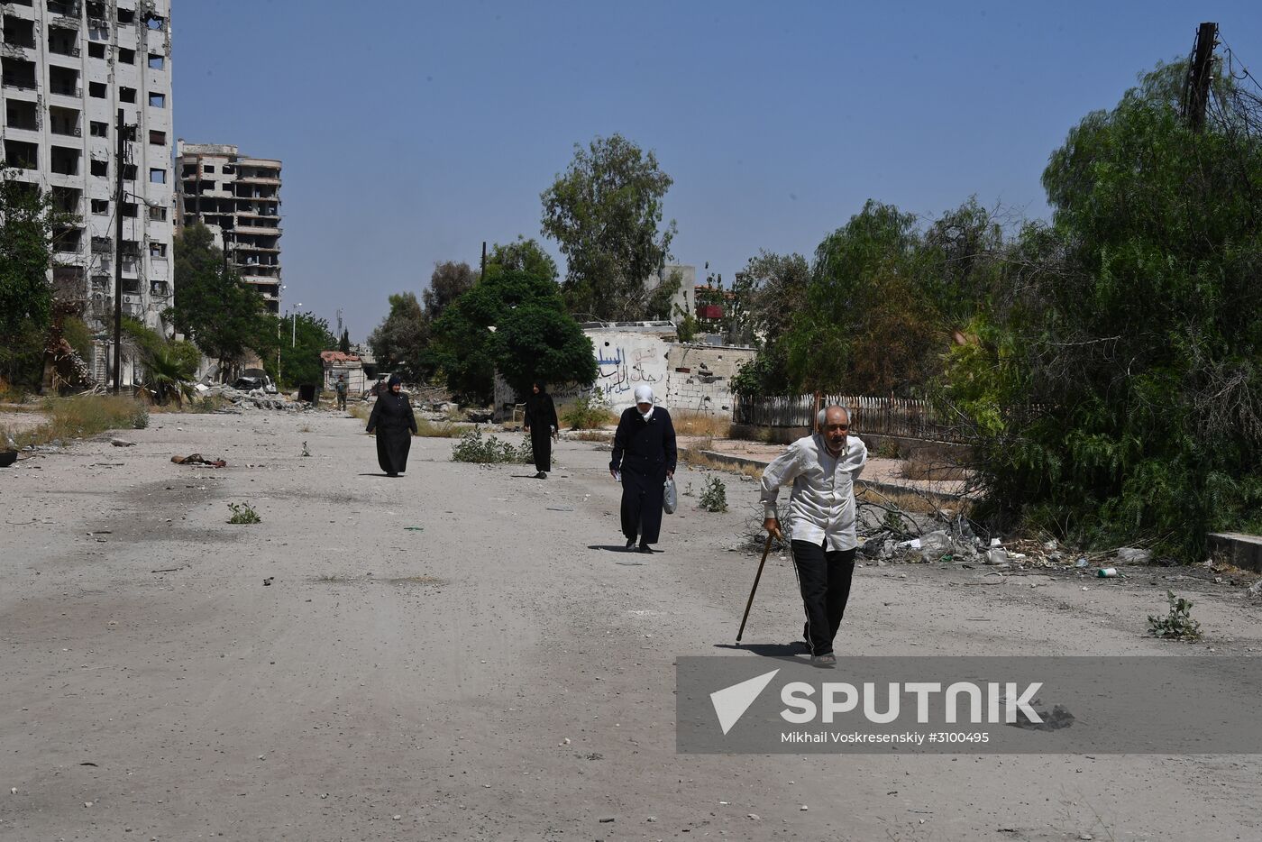 Situation in Qaboun neighborhood in Damascus suburb