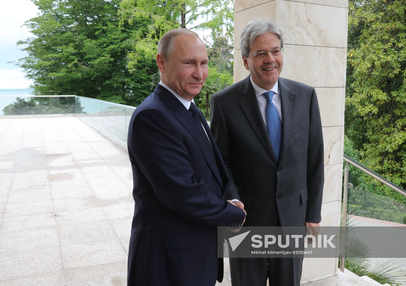 President Vladimir Putin meets with Prime Minister of Italy Paolo Gentiloni