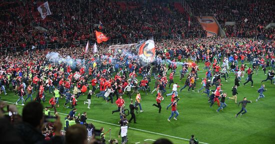 FC Spartak celebrates winning the Championship