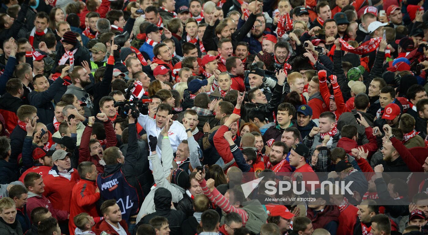 FC Spartak celebrates winning the Championship