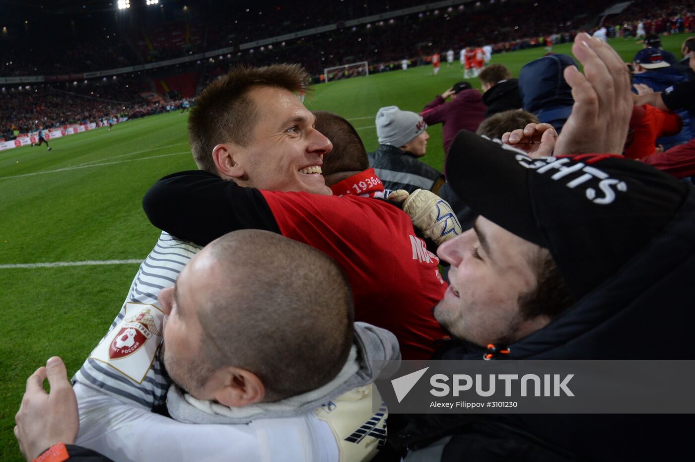 FC Spartak celebrates winning the Championship