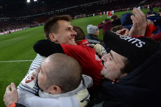 FC Spartak celebrates winning the Championship