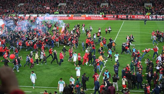 FC Spartak celebrates winning the Championship