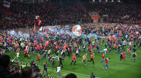 FC Spartak celebrates winning the Championship