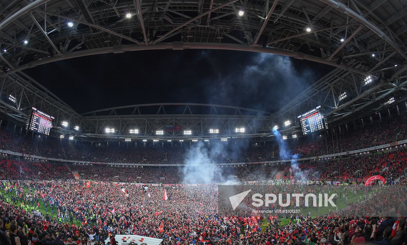 FC Spartak celebrates winning the Championship