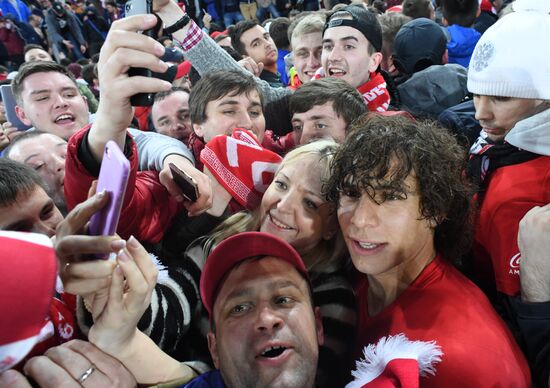 FC Spartak celebrates winning the Championship