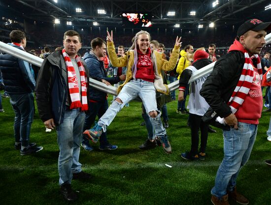 FC Spartak celebrates winning the Championship