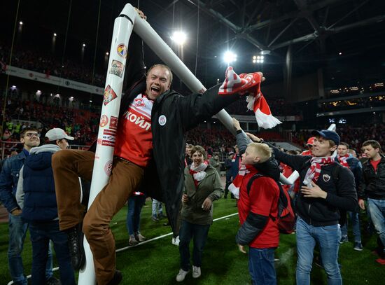 FC Spartak celebrates winning the Championship