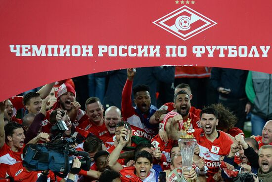 FC Spartak celebrates winning the Championship