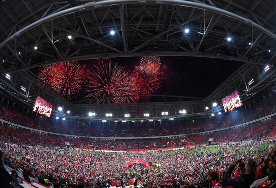 FC Spartak celebrates winning the Championship
