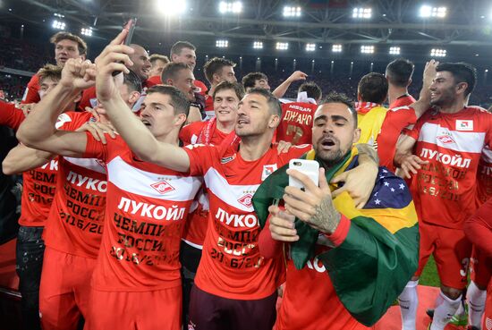 FC Spartak celebrates winning the Championship