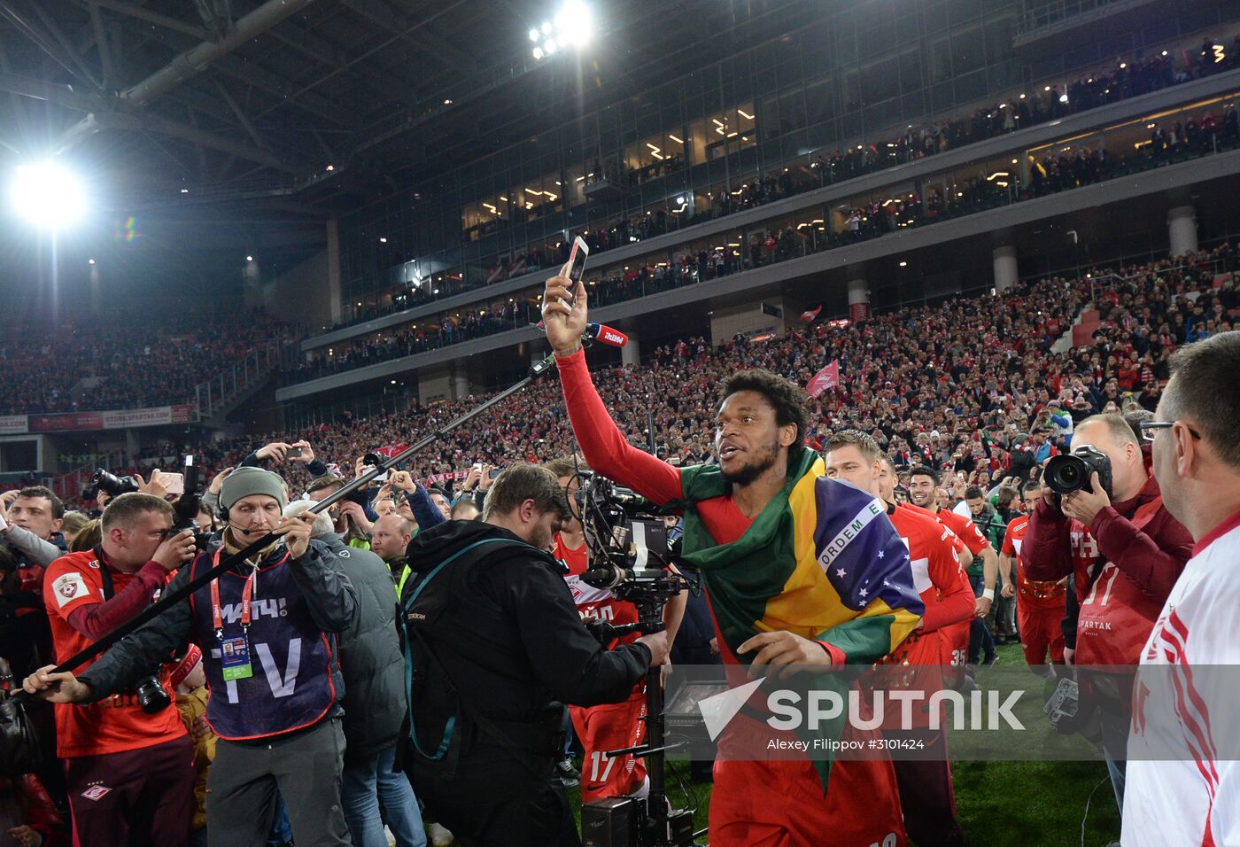 FC Spartak celebrates winning the Championship