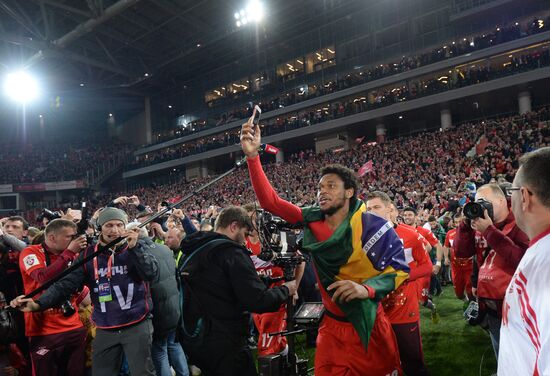 FC Spartak celebrates winning the Championship