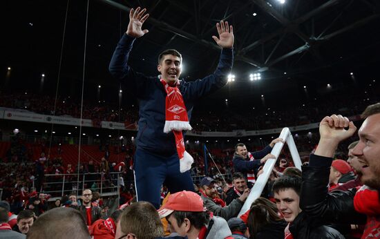 FC Spartak celebrates winning the Championship