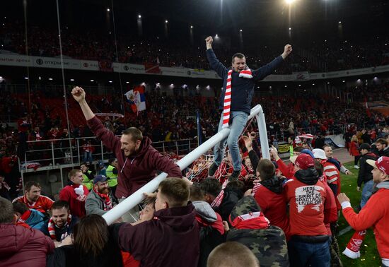 FC Spartak celebrates winning the Championship