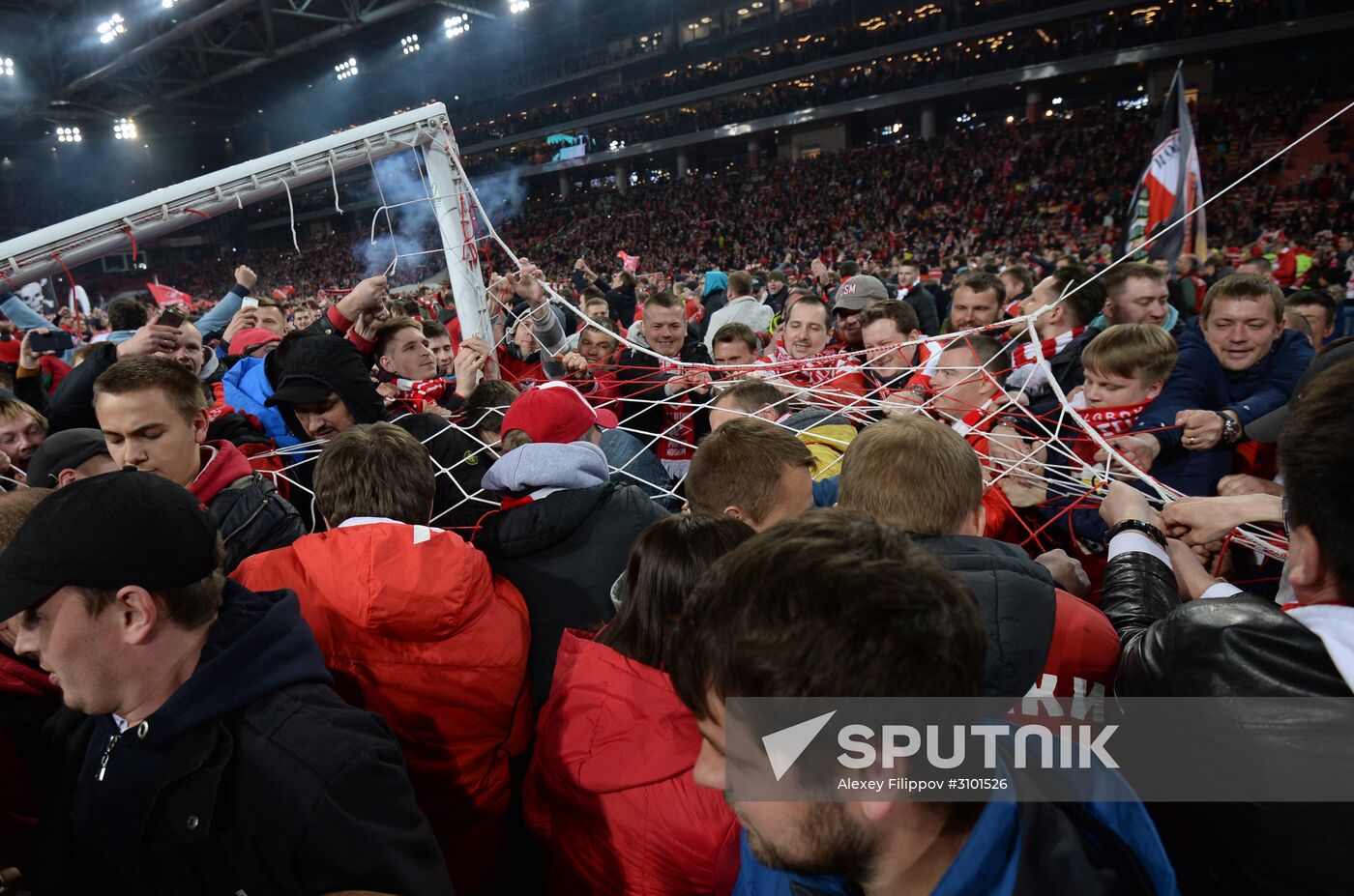 FC Spartak celebrates winning the Championship