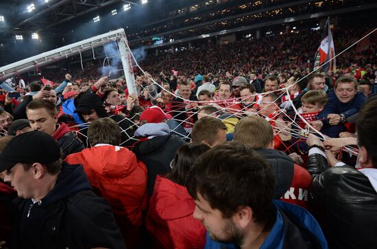 FC Spartak celebrates winning the Championship