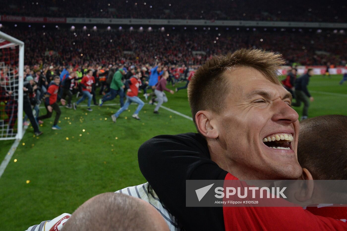 FC Spartak celebrates winning the Championship