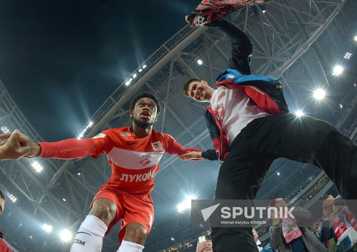 FC Spartak celebrates winning the Championship