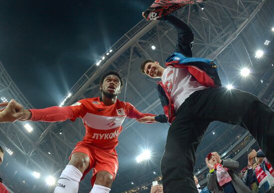 FC Spartak celebrates winning the Championship