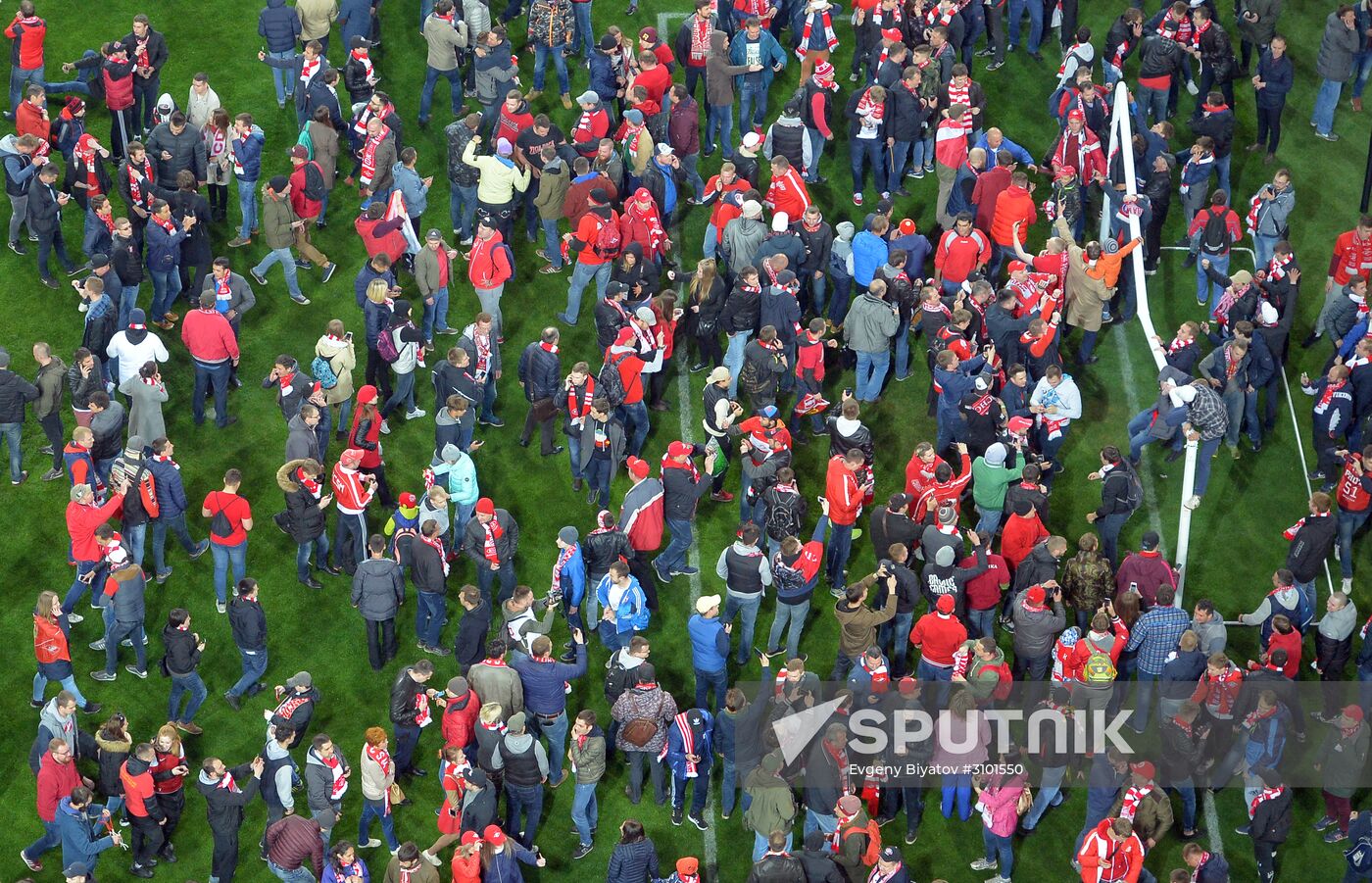 FC Spartak celebrates winning the Championship