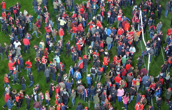 FC Spartak celebrates winning the Championship