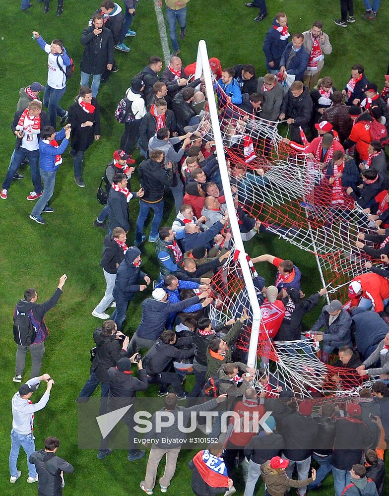 FC Spartak celebrates winning the Championship